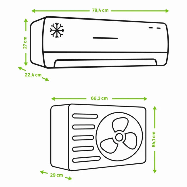 Aire acondicionado 1x1 FUJITSU ASY25UI-KP 2000 fg
